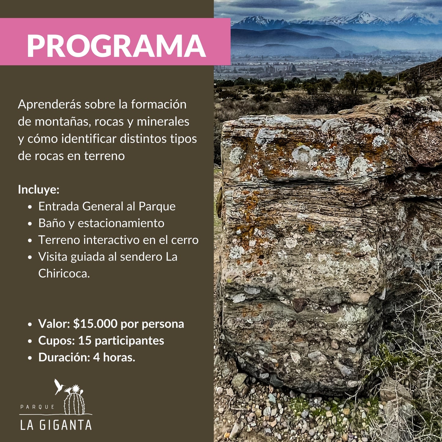 Excursión Geológica: Las historias que nos cuentan las rocas.
