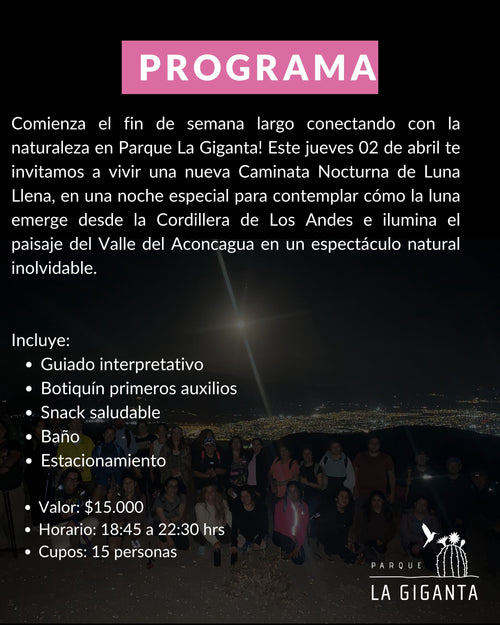 Caminatas Nocturnas en Parque La Giganta