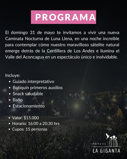 Caminatas Nocturnas en Parque La Giganta - Parque La Giganta
